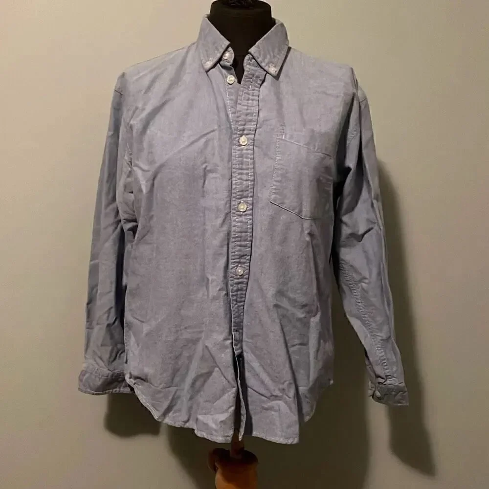 GAP Kid’s Blue Long Sleeve Authentic Oxford Button Down Shirt